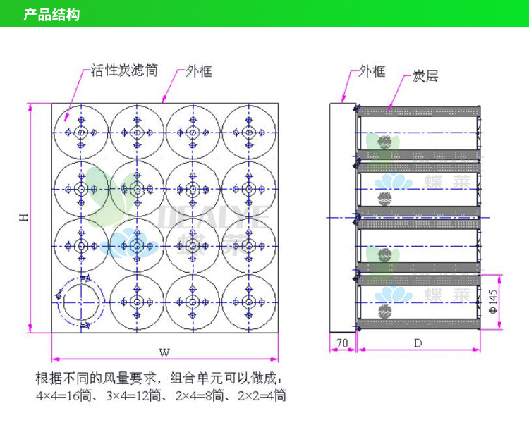 活性炭空气滤筒结构